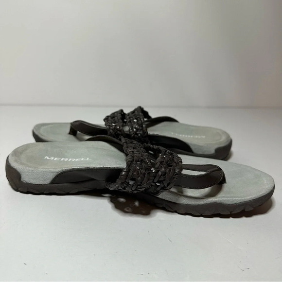 Merrell Terran Womens Sandals Flip Flops Size 7 In Espresso Brown 1119 J000416 - Picture 5 of 9